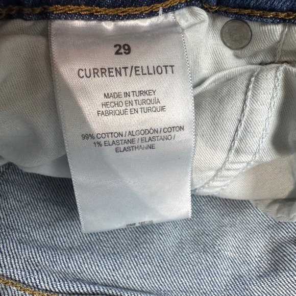 Current/Elliott C/E Womens High Rise Straight Leg Jeans Medium Wash Blue Size 29 - Picture 6 of 11